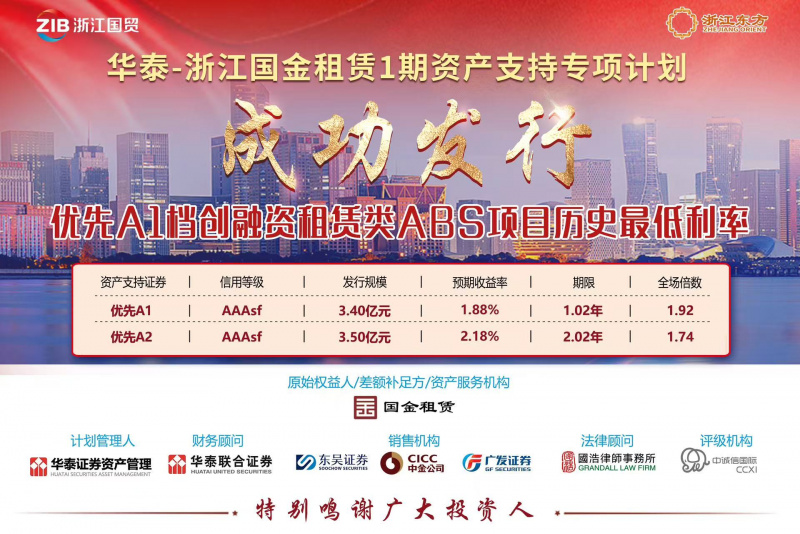 創(chuàng)同類產(chǎn)品歷史新低！浙江東方旗下國金租賃ABS成功發(fā)行.jpg